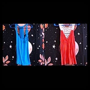 TWO for 1! Forever 21 Tank Bundle RedOrange & Teal